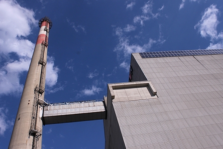 Atomkraftwerk Zwentendorf aus der Froschperspektive