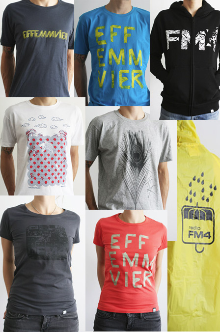 FM4 Shirts, Regenmantel, Hoodie