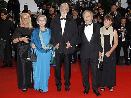 Michael Haneke und Angehörige am Red Carpet in Cannes