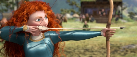 Merida schiesst einen Pfeil, Szenenbild aus "Brave"