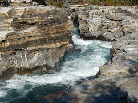 river running white