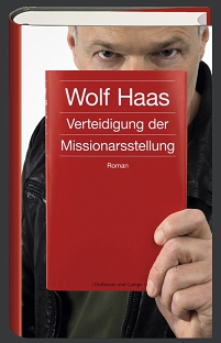 wolf haas buchcover: die verteidigung der missionarsstellung