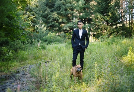 Matthew Dear mit Hund