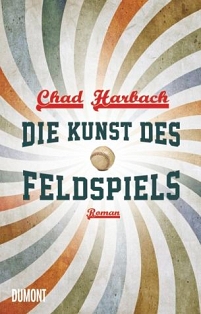 Baseball und bunte Linien: Buchcover "Die Kunst des Feldspiels" von Chad Harbach