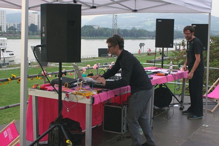 Kristian Davidek beim Wall of Sound bei der ARS Electronica in Linz