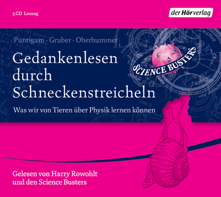 Cover des Science Busters Hörbuchs mit Schnecke