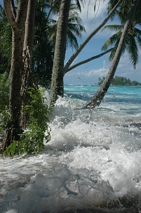 Welle bei der Insel Takuu