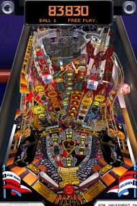 Ein Bildschirmfoto des Flippers "Medieval Madness", Teil der digitalen Flippersammlung "The Pinball Arcade".