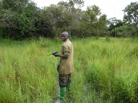 Opeo in the Rhino sanctuary