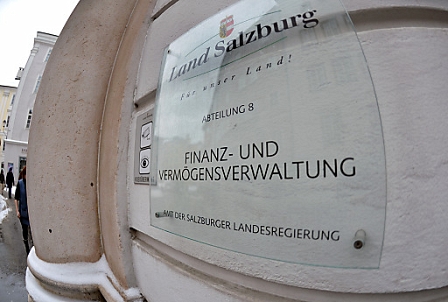 Eine Außenansicht der Salzburger Finanz- und Vermögensverwaltung 