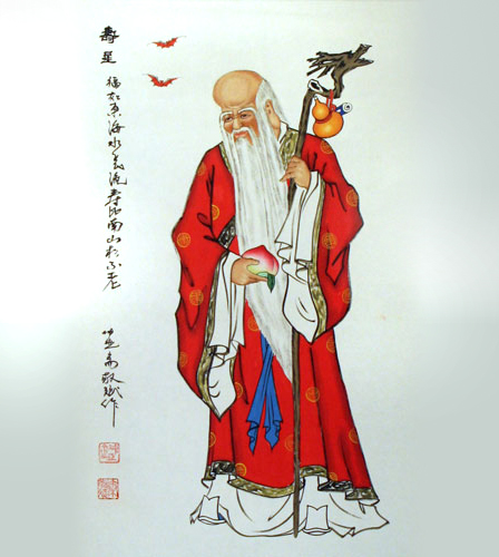 Shou Xing, der Gott des langen Lebens