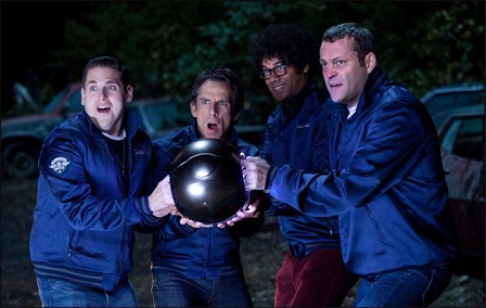 Jonah Hill, Ben Stiller, Richard Ayoade und Vince Vaughn in "The Watch"