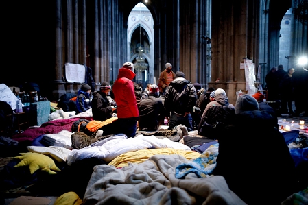 Flüchtlinge in der Votivkirche