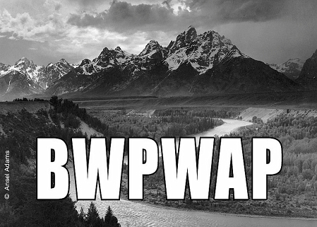 Berge und der Schriftzug BWPWAP