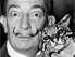 Salvador Dalí und sein Ozelot.