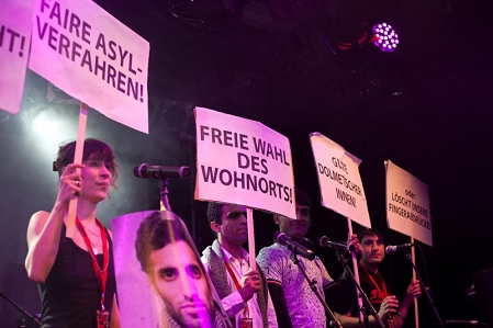 Refugees of the vienna refugee camp beim FM4 Protestsongcontest