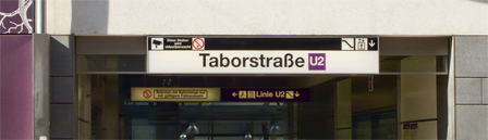 Eingang U2-Station Taborstraße