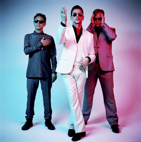 Martin L. Gore, Dave Gahan und Andrew Fletcher von Depeche Mode.