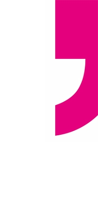 Komma in pink, das Logo des Wortlauts 2013