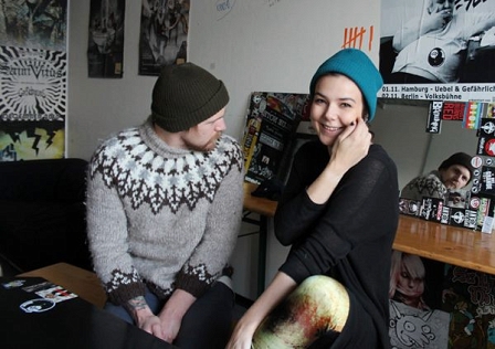 Arnar und Nenna Backstage in der Arena beim Fm4 Interview.