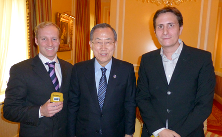 Ban Ki-moon, Chris Cummins und Robert Zikmund