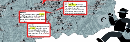 Tiroler Karte mit Agrargemeinschaftsgründen