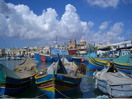 fishing boats in Malta