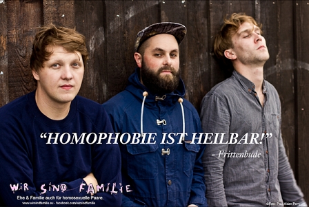 Frittenbude sagen "Homophobie ist heilbar!"