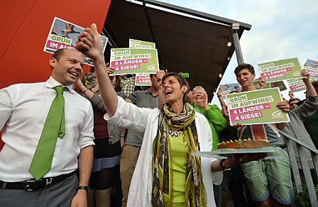 The Greens celebrate their best ever electioin result