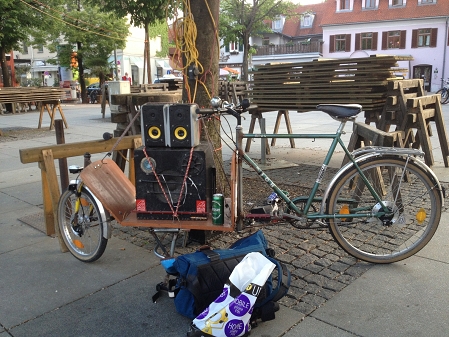 Soundsystem auf Lastenrad