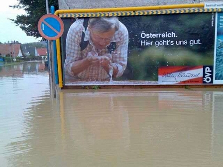 Wolfgang Schüssel auf einem Werbeplakat der ÖVP