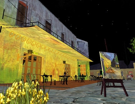 Van-Gogh-Installation in Second Life.