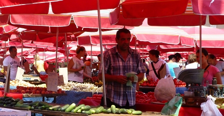 croatia market scene