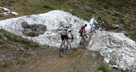 the tricky snowy bit on the Sella Ronda