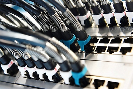 An illustration picture shows computer cables inside a server room in Berlin,¦Germany, 01 July 2013