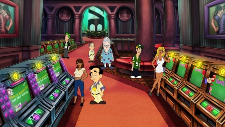 Eine Spielcasino-Szene aus dem Computerspiel "Leisure Suit Larry Reloaded".