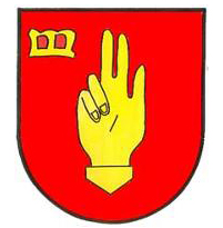 Wappen mit gelber Hand