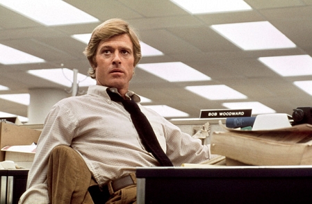 robert redford in "all the presidents men"