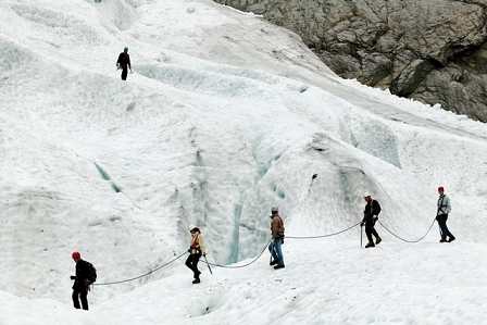 Hiking on the glacier