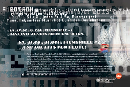 Flyer zu "Filmspiele #2 ... und die Hits von heute!"