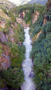 The water of the high mountains in Ötztal