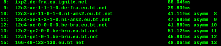 © harkank@ariel23 Traceroute auf die Server für ausgehende E-Mail des EU-Parlaments