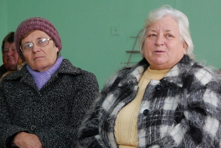 Women at a community meeting