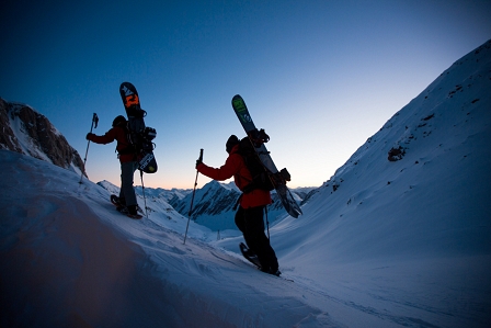 Aufstieg mit Splitboards