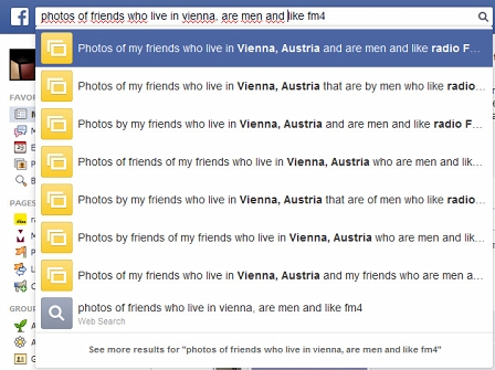 Graph Search Suche bei Facebook