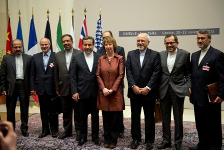 Die Außenminister in Genf bei der Verhandlung über das iranische Atomabkommen