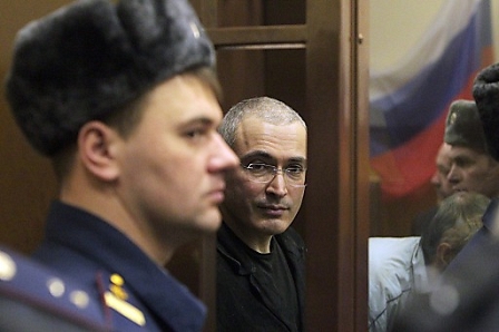 Mikhail Khodorkovsky in court in Moscow in 2010