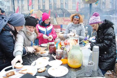 Volksküche auf dem Maidan