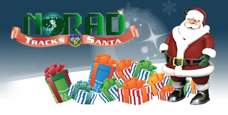 © NORAD santa und päckchen