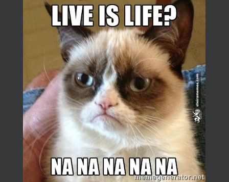 live is life, fragt die katze, na na na na na